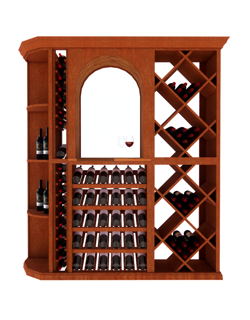 6 Foot Wine Cellar interior view