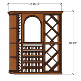 6 Foot Wine Wooden RediCellar- 210 Bottle Capacity Measurements