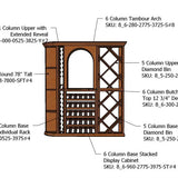 6 Foot Wine Wooden RediCellar- 210 Bottle Capacity Components
