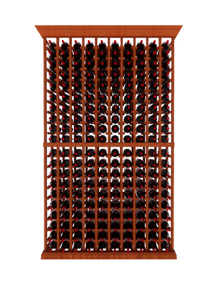 10 Column 6.5ft Tall Wooden Wine Rack Kit Storing 200 Bottles