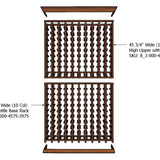 10 Column 6.5ft Tall Wooden Wine Rack Kit with Display Components