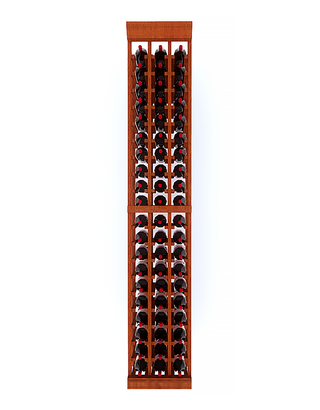 3 Column 6.5ft Tall Wooden Wine Rack Kit Storing 60 Bottles