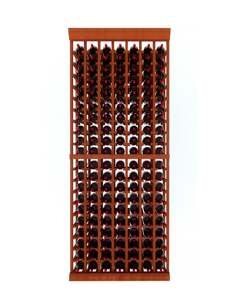 7 Column 6.5 Foot Tall Wooden Wine Rack Kit Storing 140 Bottles