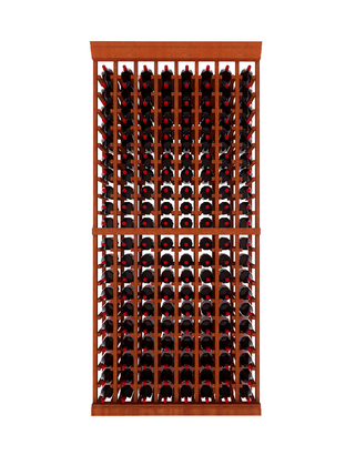 8 Column 6.5 Foot Tall Wooden Wine Rack Kit Storing 160 Bottles