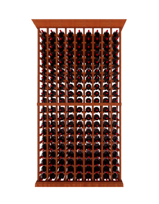 9 Column 6.5 Foot Tall Wooden Wine Rack Kit Storing 180 Bottles