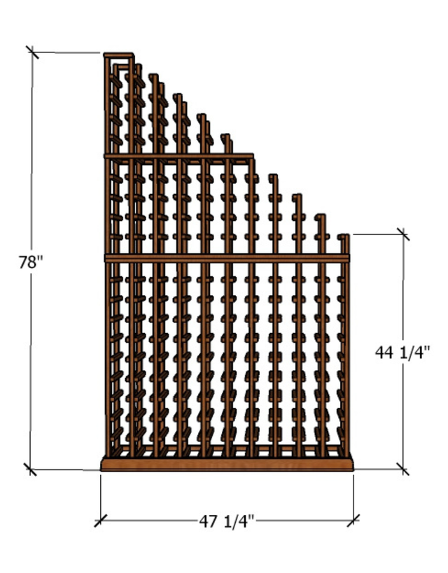 Waterfall Wine Rack Kit - Holds 155 Bottles | WineRacks.com – Wine Racks