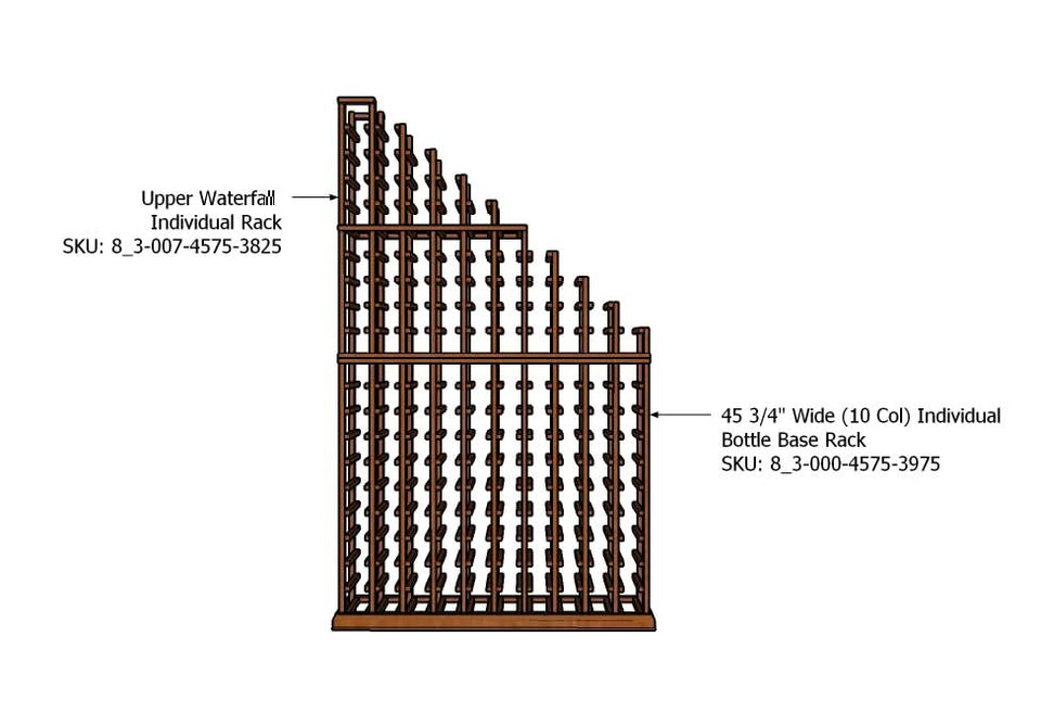 Waterfall Wine Rack Kit - Holds 155 Bottles | WineRacks.com – Wine Racks