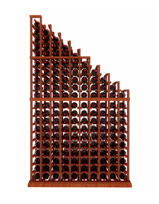 Waterfall 6.5 Foot Tall Wooden Wine Rack Kit Storing 155 Bottles