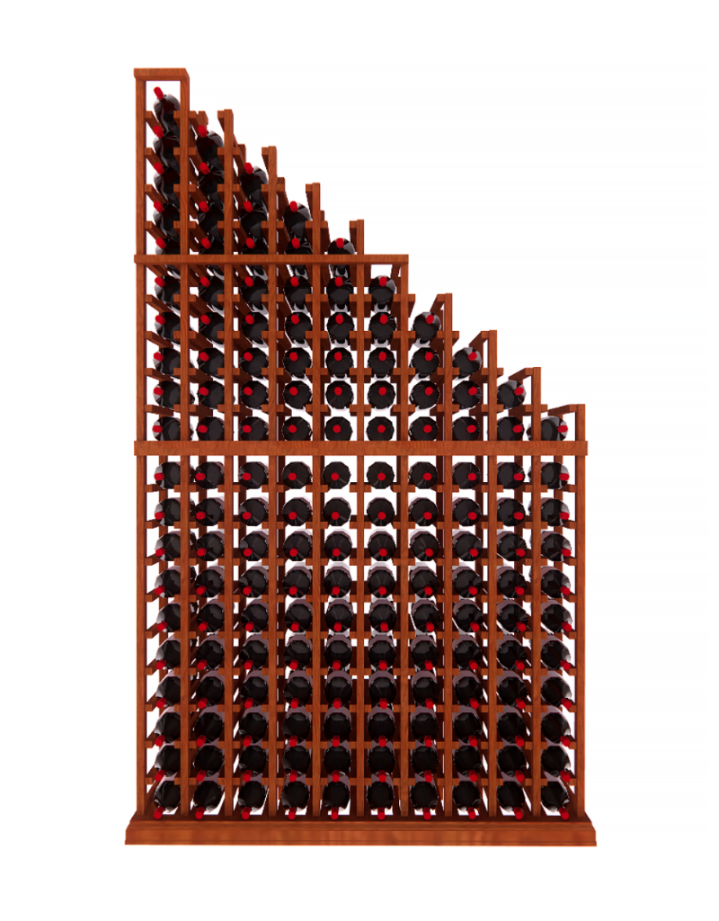 Waterfall 6.5 Foot Tall Wooden Wine Rack Kit Storing 155 Bottles