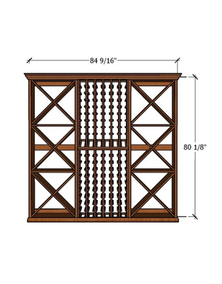 7 Foot RediCellar Wine Cellar Storage Solution- 338 Bottle Capacity Measurements