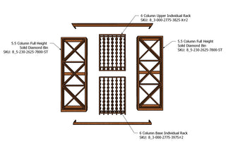 7 Foot RediCellar Wine Cellar Storage Solution- 338 Bottle Capacity Components