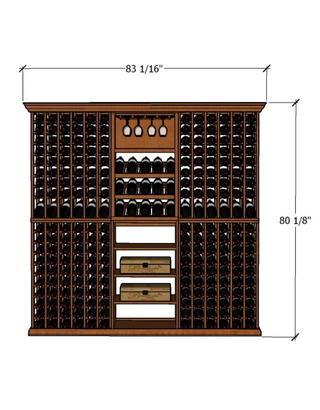 7 Foot RediCellar Wine Cellar Storage Solution- 320 Bottle Capacity Measurements