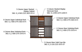 7 Foot RediCellar Wine Cellar Storage Solution- 320 Bottle Capacity Components