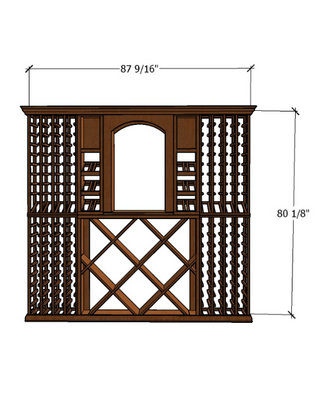 7 Foot RediCellar Wine Cellar Storage Solution- 306 Bottle Capacity Measurements