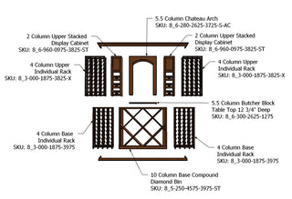 7 Foot RediCellar Wine Cellar Storage Solution- 306 Bottle Capacity Components