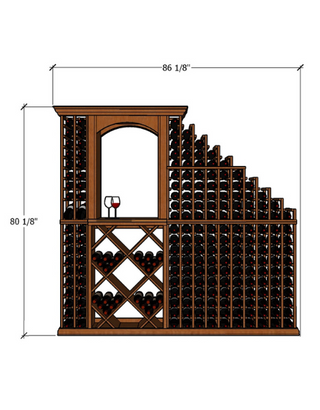 7 Foot RediCellar Wine Cellar Storage Solution- 280 Bottle Capacity Measurements