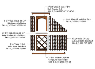 7 Foot RediCellar Wine Cellar Storage Solution- 280 Bottle Capacity Components