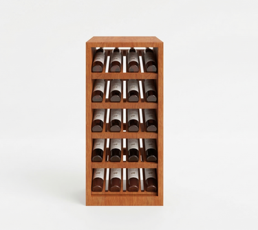 4 Column 20 Bottle Stacked Display Base Wine Rack