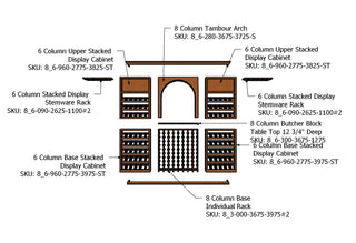 8 Foot RediCellar Wine Cellar Storage Solution- 226 Bottle Capacity Components