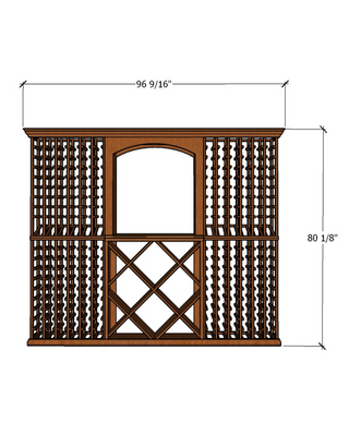 8 Foot RediCellar Wine Cellar Storage Solution- 336 Bottle Capacity Measurements