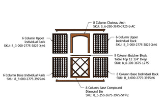 8 Foot RediCellar Wine Cellar Storage Solution- 336 Bottle Capacity Components