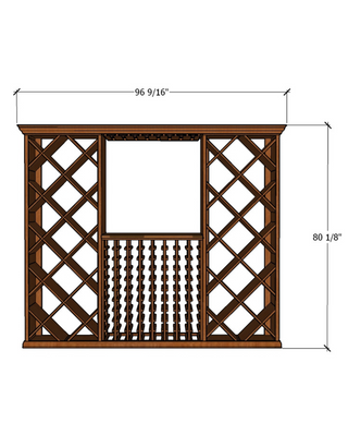 8 Foot RediCellar Wine Cellar Storage Solution- 390 Bottle Capacity Measurements