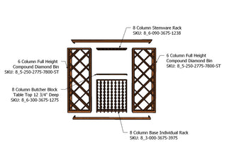 8 Foot RediCellar Wine Cellar Storage Solution- 390 Bottle Capacity Components