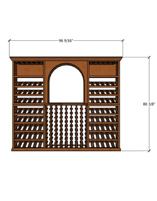 8 Foot RediCellar Wine Cellar Storage Solution- 226 Bottle Capacity Measurements