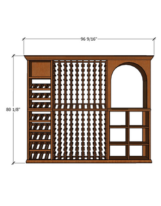 8 Foot RediCellar Wine Cellar Storage Solution- 323 Bottle Capacity Measurements