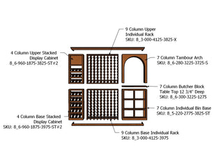 8 Foot Wine Cellar - 323 Bottle Capacity