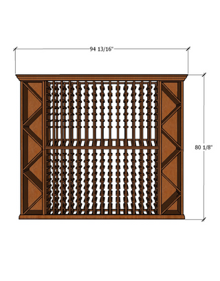 8 Foot RediCellar Wine Cellar Storage Solution- 420 Bottle Capacity Measurements