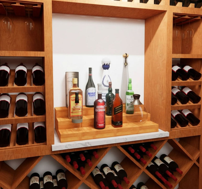 3-Tier Liquor Display Bar Shelves for Home Bars, Restaurants, Man Cave ...