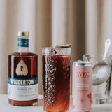 Lifestyle Image of Artisan Hand-Blown Highball Cocktail Glass