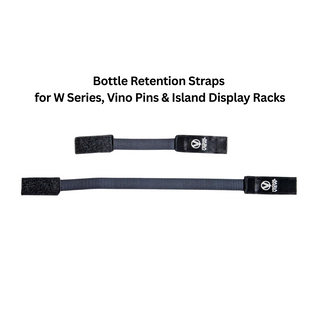 Universal Wine Bottle Retention Straps for W series, Vino Pins & Island Display Racks