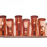 Copper Shot Cup Flight Set- Set of 6 shot cups & 1 Charolita Tray