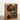 Wooden wine rack with bottles of various types on a neutral background