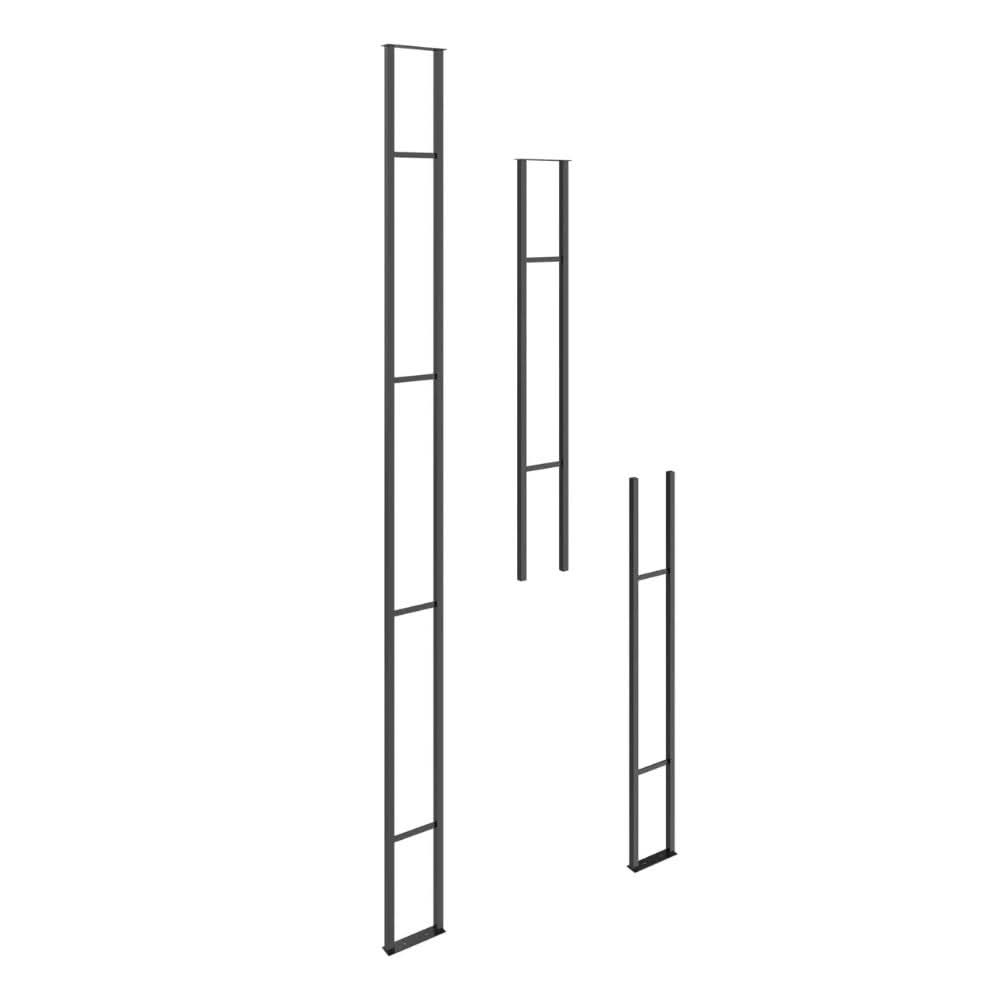 W Series 10 Foot Wine Rack Frame in Matte Black