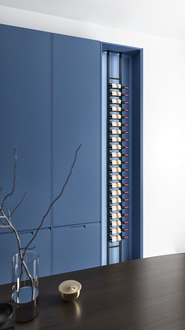 W Series Single Sided Floating Wine Rack Kit, 10 Foot Floor to Ceiling Display