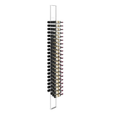 W Series 2 Sided Floating Wine Rack Kit in Chrome Luxe Storing 84 Bottles
