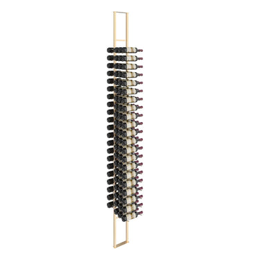 W Series 2 Sided Floating Wine Rack Kit in Golden Bronze Storing 84 Bottles