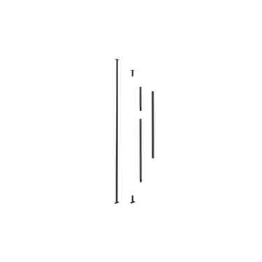 VintageView Floor-to-Ceiling Mounting Post 12 in Matte Black