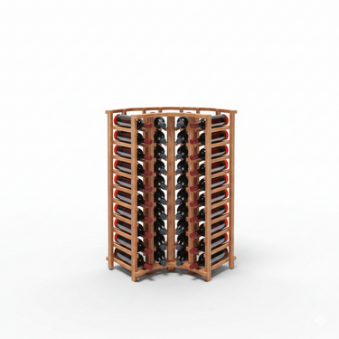 Curved Corner 40 Bottle Base Wine Rack