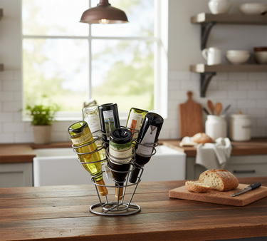 Wine Bottle Bouquet Stand | Gunmetal