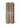 Wooden wine rack with multiple rows of wine bottles on a white background