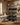 Wine rack with bottles on a kitchen counter