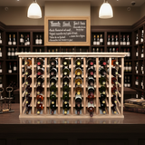 wood wine rack with table top
