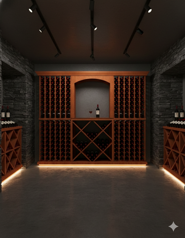 8 Foot Wine Cellar Storage System | 336 Bottle Capacity