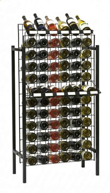 Retail Metal Wine Bottle Display Rack | 72 Bottles