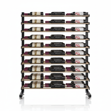 Freestanding Single-Sided Island Display Rack | 90 Bottles