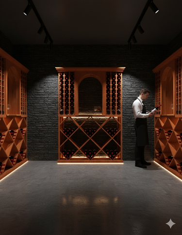 5 Foot Wine Cellar Storage System | 210 Bottle Capacity